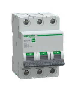 Wyłącznik nadprądowy Easy9 Pro EZ9F-B16-3, 3P char. B 16A, 6kA AC (Schneider EZ9F27316)