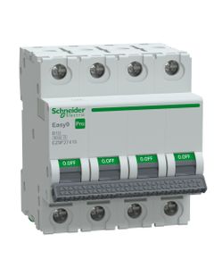 Wyłącznik nadprądowy Easy9 Pro EZ9F-B10-4, 4P char. B 10A, 6kA AC (Schneider EZ9F27410)