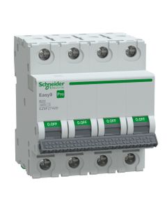 Wyłącznik nadprądowy Easy9 Pro EZ9F-B20-4, 4P char. B 20A, 6kA AC (Schneider EZ9F27420)