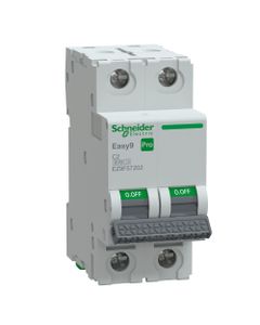 Wyłącznik nadprądowy Easy9 Pro EZ9F-C2-2, 2P char. C 2A, 6kA AC (Schneider EZ9F57202)