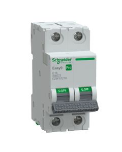 Wyłącznik nadprądowy Easy9 Pro EZ9F-C16-2, 2P char. C 16A, 6kA AC (Schneider EZ9F57216)