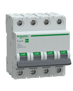 Wyłącznik nadprądowy Easy9 Pro EZ9F-C32-4, 4P char. C 32A, 6kA AC (Schneider EZ9F57432)