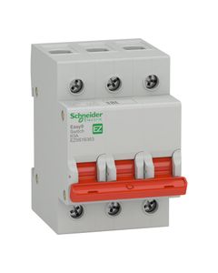 Rozłącznik modułowy EZ9S-63-3, 3NO 63A, 400V AC, dźwignia czerwona