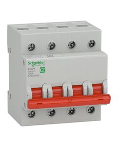 Rozłącznik modułowy EZ9S-100-4, 4NO 100A, 400V AC, dźwignia czerwona