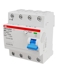 Wyłącznik różnicowoprądowy F204-A-25/0,03 AP-R, 4P 25A, 30mA, typ A, krótkozwłoczny