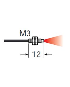 Głowica światłowodowa FD-30, odbiciowa, M3, zasięg STD 160mm, R2, IP67, kabel 2m