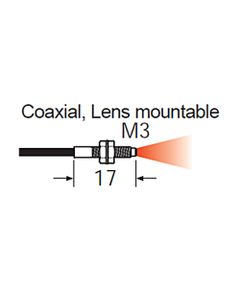 Głowica światłowodowa FD-32G, odbiciowa, M3, zasięg STD 200mm, R2, IP40, kabel 2m