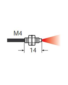Głowica światłowodowa FD-41, odbiciowa, M4, zasięg STD 125mm, R2, IP67, kabel 2m