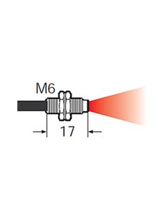 Głowica światłowodowa FD-61, odbiciowa, M6, zasięg STD 450mm, R4, IP67, kabel 2m