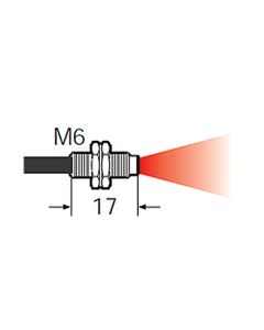 Głowica światłowodowa FD-62, odbiciowa, M6, zasięg STD 520mm, R4, IP67, kabel 2m