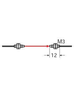 Głowica światłowodowa FT-31W, bariera, M3, zasięg STD 260mm, R1, IP67, kabel 2m