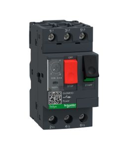 Wyłącznik silnikowy GV2ME03, 0.25-0.4A, 0,12kW, Icu 100kA, ster. przyciskami