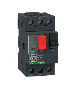 Wyłącznik silnikowy GV2ME08, 2.5-4A, 1,5kW, Icu 100kA, ster. przyciskami