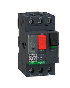 Wyłącznik silnikowy GV2ME10, 4.0-6.0A, 3kW, Icu 100kA, ster. przyciskami
