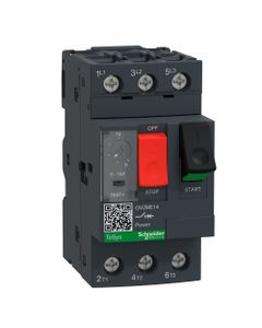Wyłącznik silnikowy GV2ME14AP, 6-10A, 4kW, Icu 100kA, ster. przyciskami