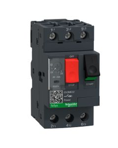 Wyłącznik silnikowy GV2ME22, 20-25A, 11kW, Icu 15kA, ster. przyciskami
