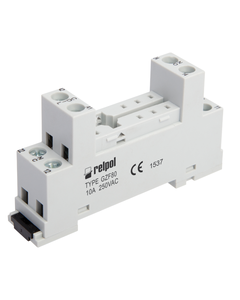 Gniazdo GZF80 szare, do przekaźników RM84, RM85, RM87L, RM87P, RMP84, RMP85, zaciski śrubowe, na szynę DIN