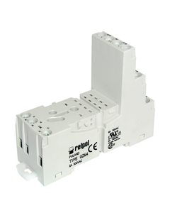 Gniazdo GZM4 szare, do przekaźników R4, R4N, zaciski śrubowe, na szynę DIN