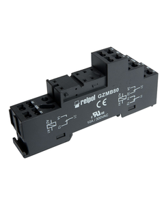 Gniazdo GZMB80 czarne, do przekaźników RM84, RM85, RM85, zaciski sprężynowe, na szynę DIN