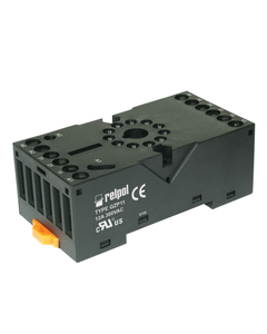 Gniazdo GZP11 czarne, do przekaźników R15 3P, zaciski śrubowe, na szynę DIN