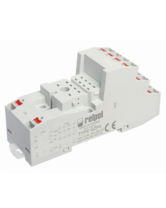 Gniazdo GZP4 szare, do przekaźników R4, R4N, zaciski Push-in, na szynę DIN