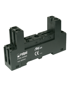 Gniazdo GZS80 czarne, do przekaźników RM84, RM85, RM87L, RM87P, zaciski śrubowe, na szynę DIN