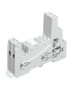 Gniazdo GZT80 szare, do przekaźników RM84, RM85, RM87L, RM87P, zaciski śrubowe, na szynę DIN