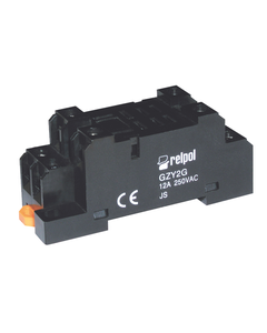 Gniazdo GZY2G czarne, do przekaźników RY2, zaciski śrubowe, na szynę DIN
