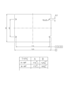 Płyta montażowa H-MP, 125x94mm, stal ocynkowana, do obudowy Piccollo