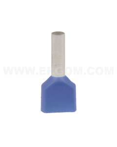 Końcówka tulejkowa HI 2X2,5/10 podwójna, izolowana (100 szt.)