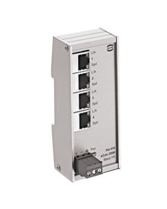 Switch Ethernet niezarządzalny Ha-VIS eCon 2040B-A, 4-portowy RJ45, 10/100 Mbit, płaska obud. aluminiowa IP30, 0…55°C...