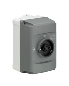 Obudowa IB132-G szara/czarne pokrętło, IP65, do wyłączników silnikowych MS116, MS132