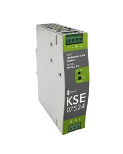 Zasilacz impulsowy KSE 07524M, 75.8W, 24V DC 3.2A, zasil. 85-264V AC, obud. metalowa