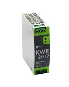 Przemysłowy zasilacz impulsowy KWR 12012, 120W, 12V DC 10A, zasil. 180-550V AC / 254-780V DC, obud. metalowa