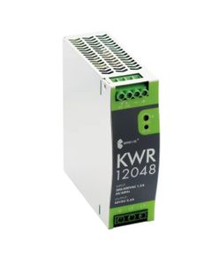 Przemysłowy zasilacz impulsowy KWR 12048, 120W, 48V DC 2.5A, zasil. 180-550V AC / 254-780V DC, obud. metalowa