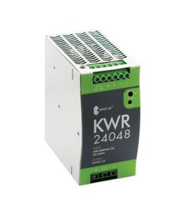 Przemysłowy zasilacz impulsowy KWR 24048, 240W, 48V DC 5A, zasil. 180-550V AC / 254-780V DC, obud. metalowa