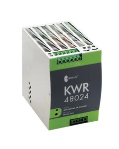 Przemysłowy zasilacz impulsowy KWR 48024, 480W, 24V DC 20A, zasil. 180-550V AC / 254-780V DC, obud. metalowa