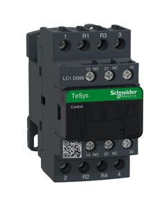 Stycznik LC1D098E7, 4bieg-2NO+2NC, 20A w AC1, cewka 48V 50/60 Hz, styki pom. 1NO+1NC