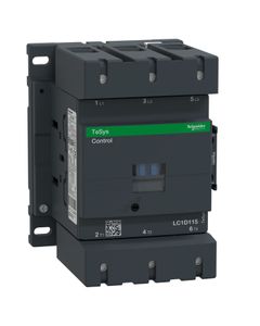 Stycznik LC1D115F7, 3bieg-3NO, 115A w AC3, 55kW, cewka 110V 50/60Hz, styki pom. 1NO+1NC