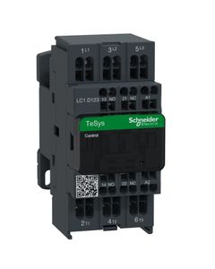 Stycznik LC1D123B7, 3bieg-3NO, 12A w AC3, 5.5kW, cewka 24V 50/60Hz, styki pom. 1NO+1NC