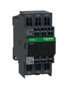 Stycznik LC1D123BD, 3bieg-3NO, 12A w AC3, 5.5kW, cewka 24V DC, styki pom. 1NO+1NC