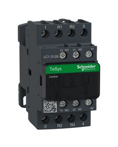 Stycznik LC1D128E7, 4bieg-2NO+2NC, 25A w AC1, cewka 48V 50/60 Hz, styki pom. 1NO+1NC