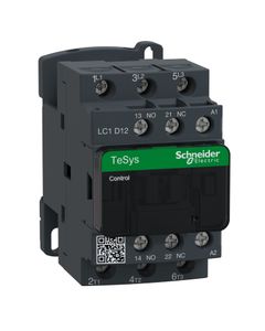 Stycznik LC1D12E7, 3bieg-3NO, 12A w AC3, 5.5kW, cewka 48V 50/60Hz, styki pom. 1NO+1NC
