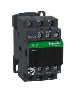 Stycznik LC1D18B5, 3bieg-3NO, 18A w AC3, 7.5kW, cewka 24V 50Hz, styki pom. 1NO+1NC