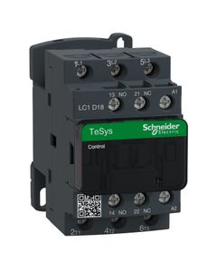 Stycznik LC1D18D7, 3bieg-3NO, 18A w AC3, 7.5kW, cewka 42V 50/60Hz, styki pom. 1NO+1NC
