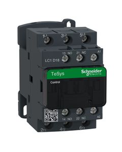 Stycznik LC1D18E7, 3bieg-3NO, 18A w AC3, 7.5kW, cewka 48V 50/60Hz, styki pom. 1NO+1NC