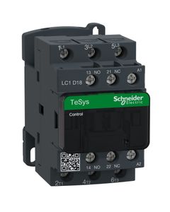 Stycznik LC1D18P5, 3bieg-3NO, 18A w AC3, 7.5kW, cewka 230V 50Hz, styki pom. 1NO+1NC