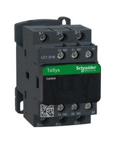 Stycznik LC1D18U7, 3bieg-3NO, 18A w AC3, 7.5kW, cewka 240V 50/60Hz, styki pom. 1NO+1NC