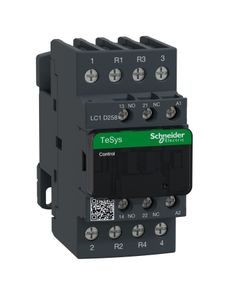 Stycznik LC1D258E7, 4bieg-2NO+2NC, 40A w AC1, cewka 48V 50/60 Hz, styki pom. 1NO+1NC
