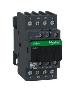 Stycznik LC1D258M7, 4bieg-2NO+2NC, 40A w AC1, cewka 220V 50/60 Hz, styki pom. 1NO+1NC